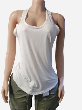 Marika White Racerback Tank Top